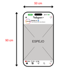 Espejo Instagrameable Personalizado con tu @Usuario — 90 × 50 cm