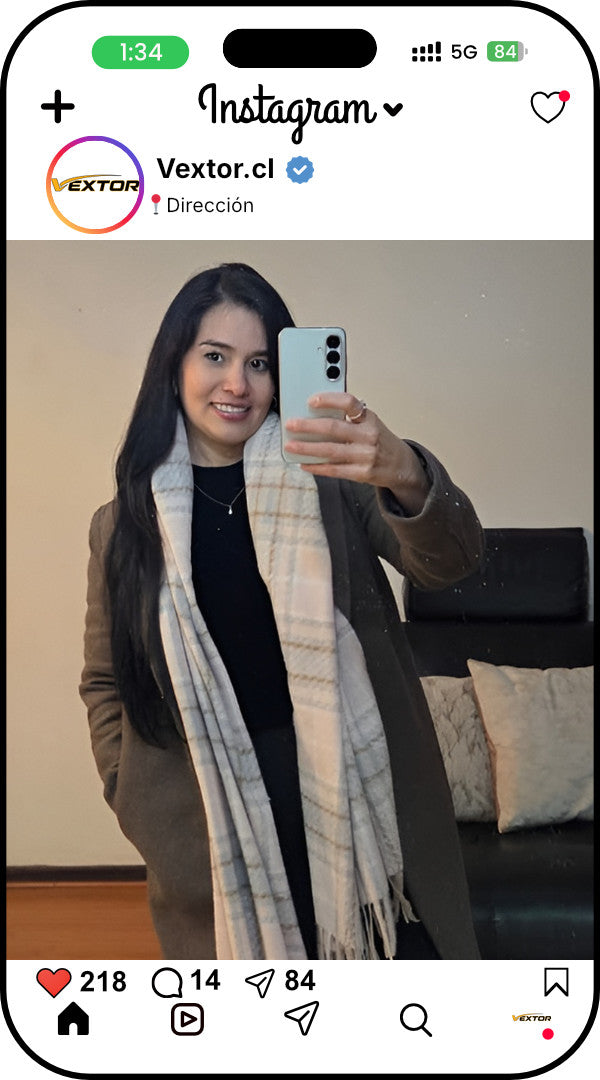 Espejo Instagram Personalizado con tu @Usuario 90 × 50 cm