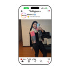 Espejo Instagram Personalizado con tu @Usuario 90 × 50 cm